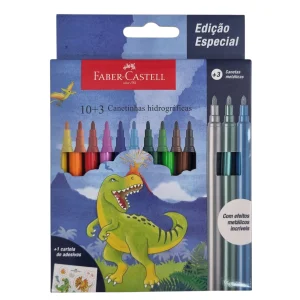 Canetinhas Hidrográficas 10+3 Cores Metálicas - Faber-Castell