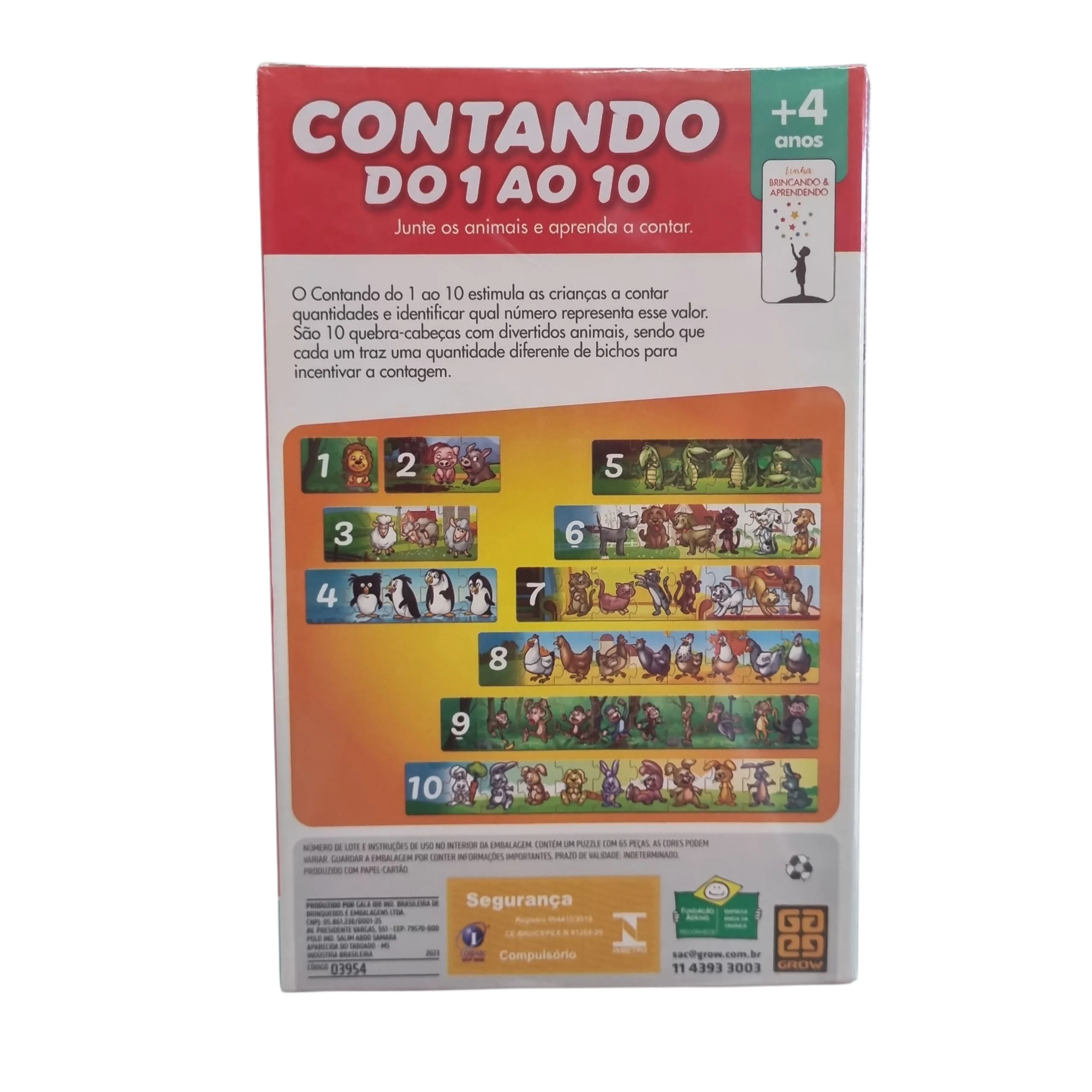Jogo Contando do 1 ao 10 - Grow