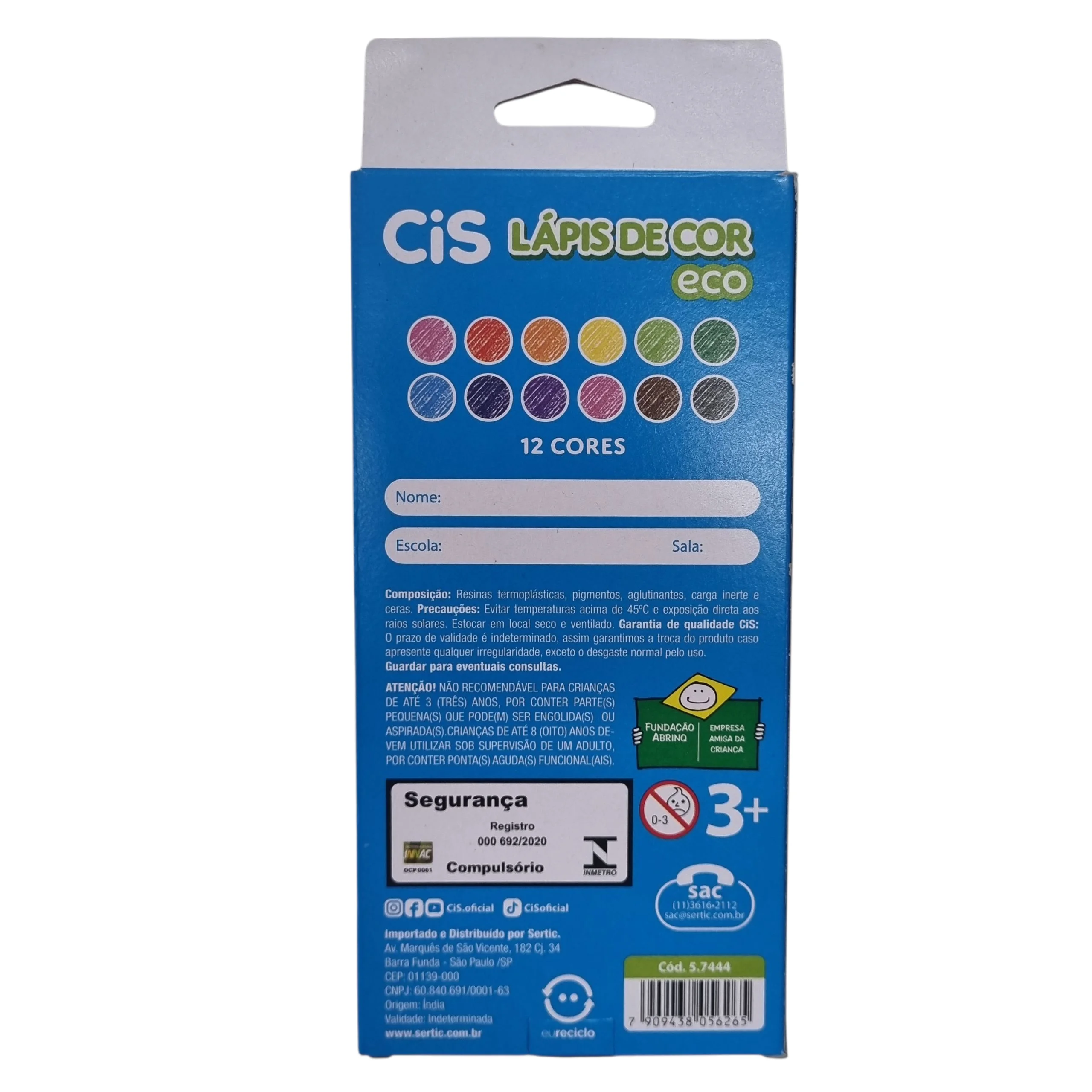 Lápis de Cor Eco 12 Cores - Cis