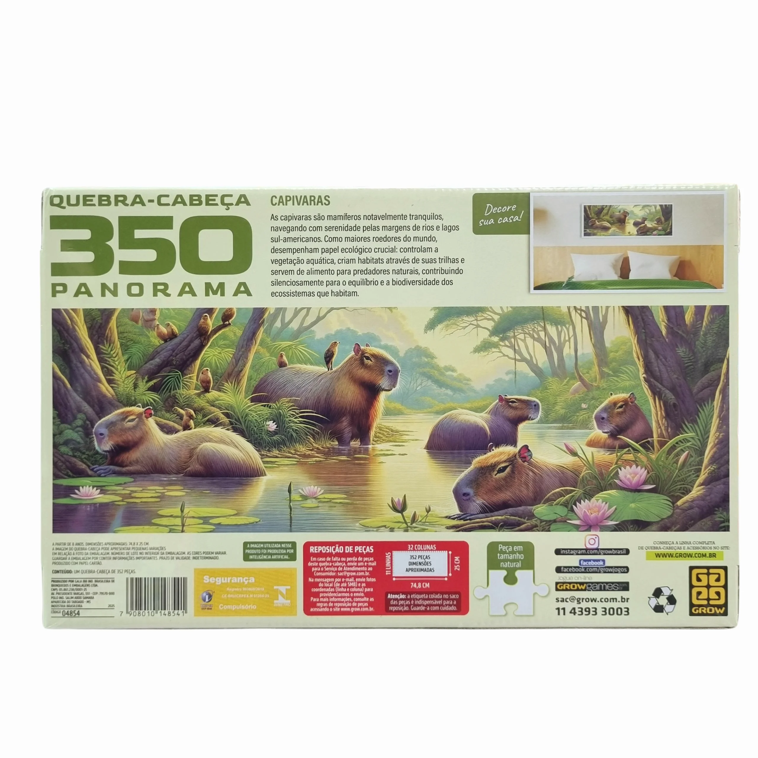 Quebra-Cabeça Capivara Club 100 Peças - Grow