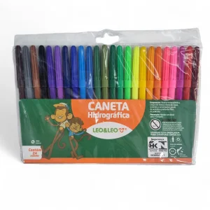 Caneta Hidrográfica 24 Cores - Leo&Leo