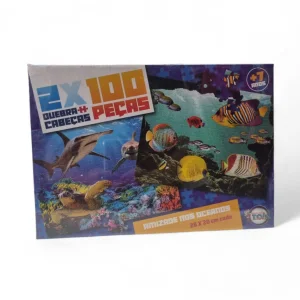 Quebra-Cabeça Amizade Nos Oceanos 2x100 Peças - Brinquedos Toia Diversões