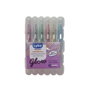 Caneta Esferográfica Glitter Gel Glow Art & Fun - Lyke