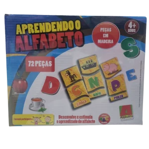 Jogo Aprendendo o Alfabeto 72 Peças - Algazarra Brinquedos