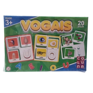 Jogo Educativo Vogais 20 Peças - Coluna