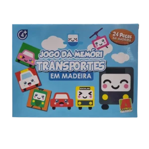 Jogo da Memória Transportes 24 Peças - Algazarra Brinquedos