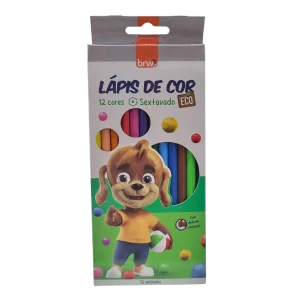 Lápis de Cor Sextavado 12 Cores Eco - Brw