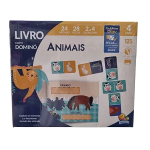 Livro Infantil Educativo com Dominó Animais - TodoLivro