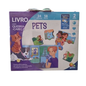 Livro Infantil com Quebra-Cabeça Pets - TodoLivro