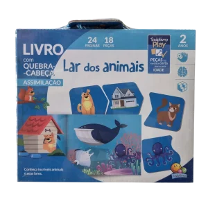 Livro com Quebra-Cabeça Lar dos Animais - TodoLivro