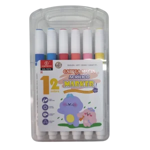 Marcador Acrílico 12 Cores KA-7879 - Kapbom