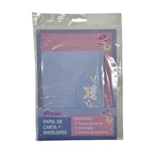 Papel de Carta Floral + Envelope + Adesivos - Foroni