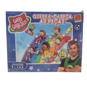 Quebra-Cabeça Gato Galáctico 60 Peças - Algazarra Brinquedos