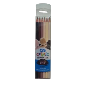 Lápis de Cor Criatic Tons de Pele 6 Cores Mina Macia 3mm - Cis