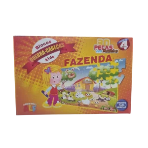 Quebra-Cabeça Fazenda Infantil 30 Peças em Madeira - Alf Brinquedos