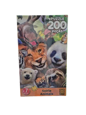 Quebra-Cabeça Selfie Animais 200 Peças - Grow