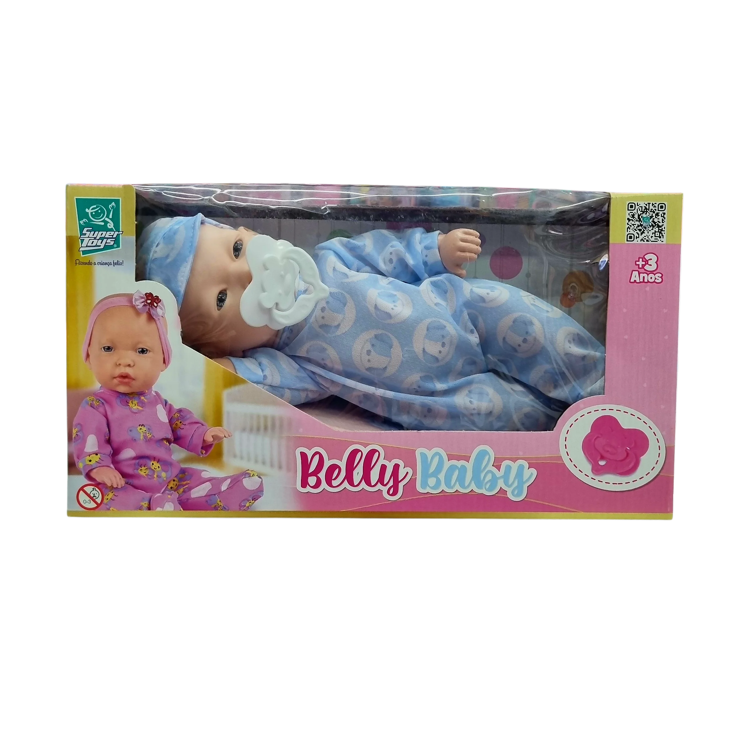 Boneca Belly Baby com Chupeta - Super Toys