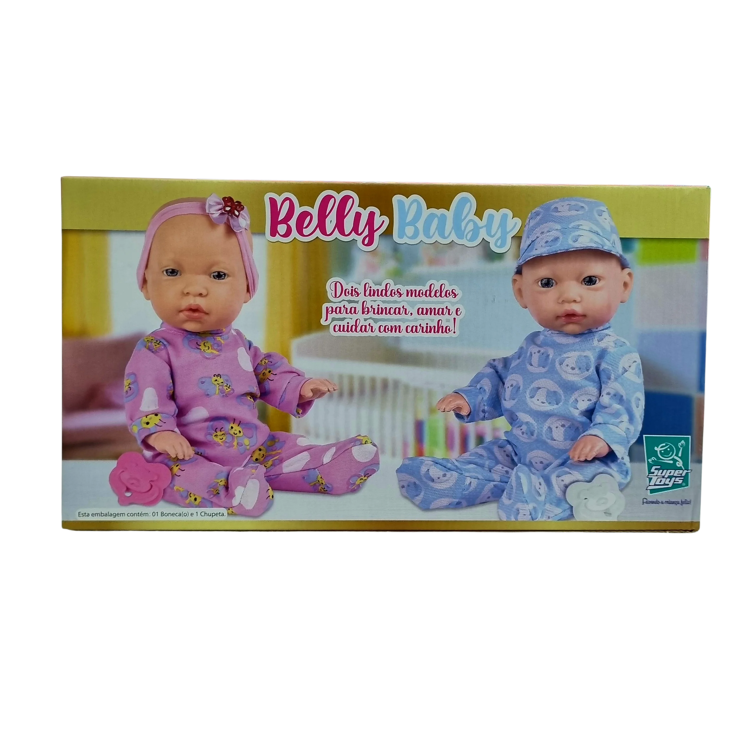 Boneca Belly Baby com Chupeta - Super Toys