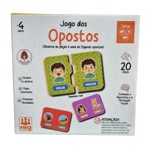 Jogo Educativo dos Opostos Infantil em Madeira - Nig Brinquedos