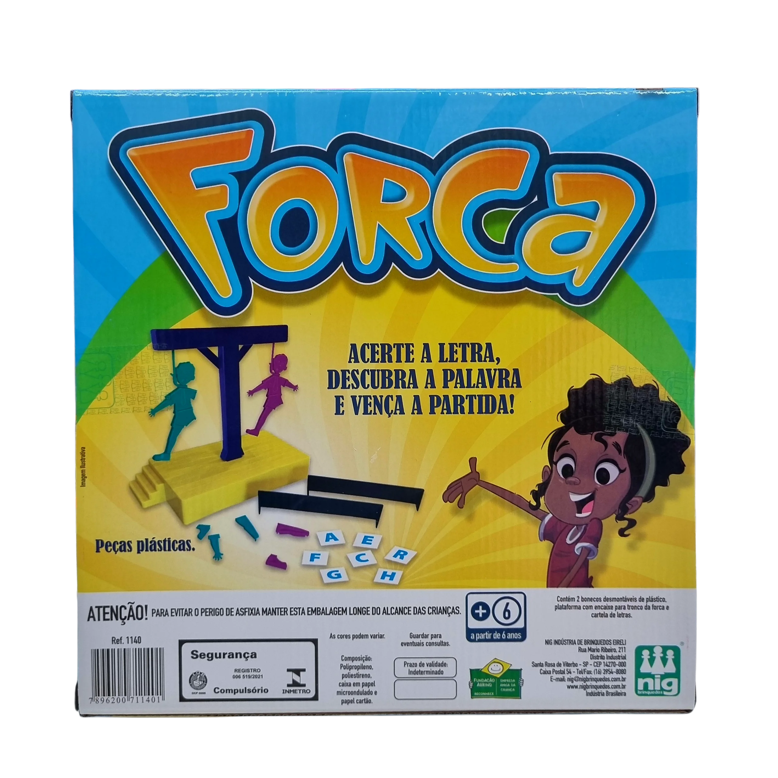 Jogo Forca Infantil Educativo de Palavras e Letras - Nig Brinquedos