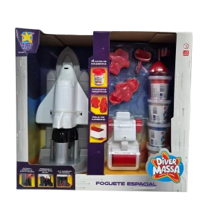 Foguete Espacial com Massinha Diver Massa Infantil Criativo - Diver Toys