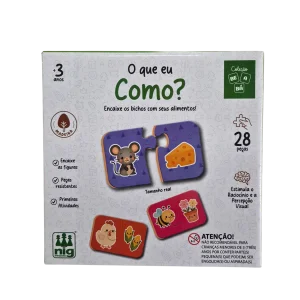 Jogo Educativo O Que Eu Como Associação de Animais - Nig Brinquedos