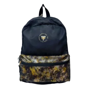 Mochila Escolar Juvenil Estampada Preta com Bolso Frontal e Zíper - Cavalera