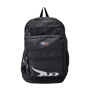 Mochila Escolar Preta Casual com Bolso Frontal e Lateral - Onbongo