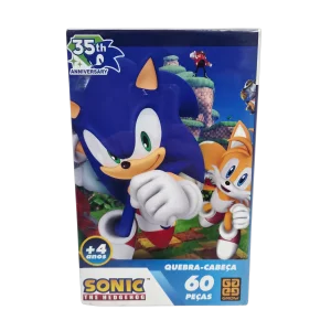 Quebra-Cabeça Sonic 60 Peças Infantil - Grow