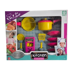 Kit Kitchen Comidinha Infantil com Panelinhas e Acessórios - Nig Brinquedos