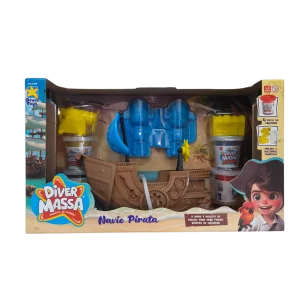 Kit Massinha Navio Pirata Diver Massa Brinquedo Criativo - Diver Toys