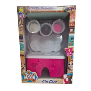 Kit Massinha Pet Shop Diver Massa com Animais e Acessórios - Diver Toys