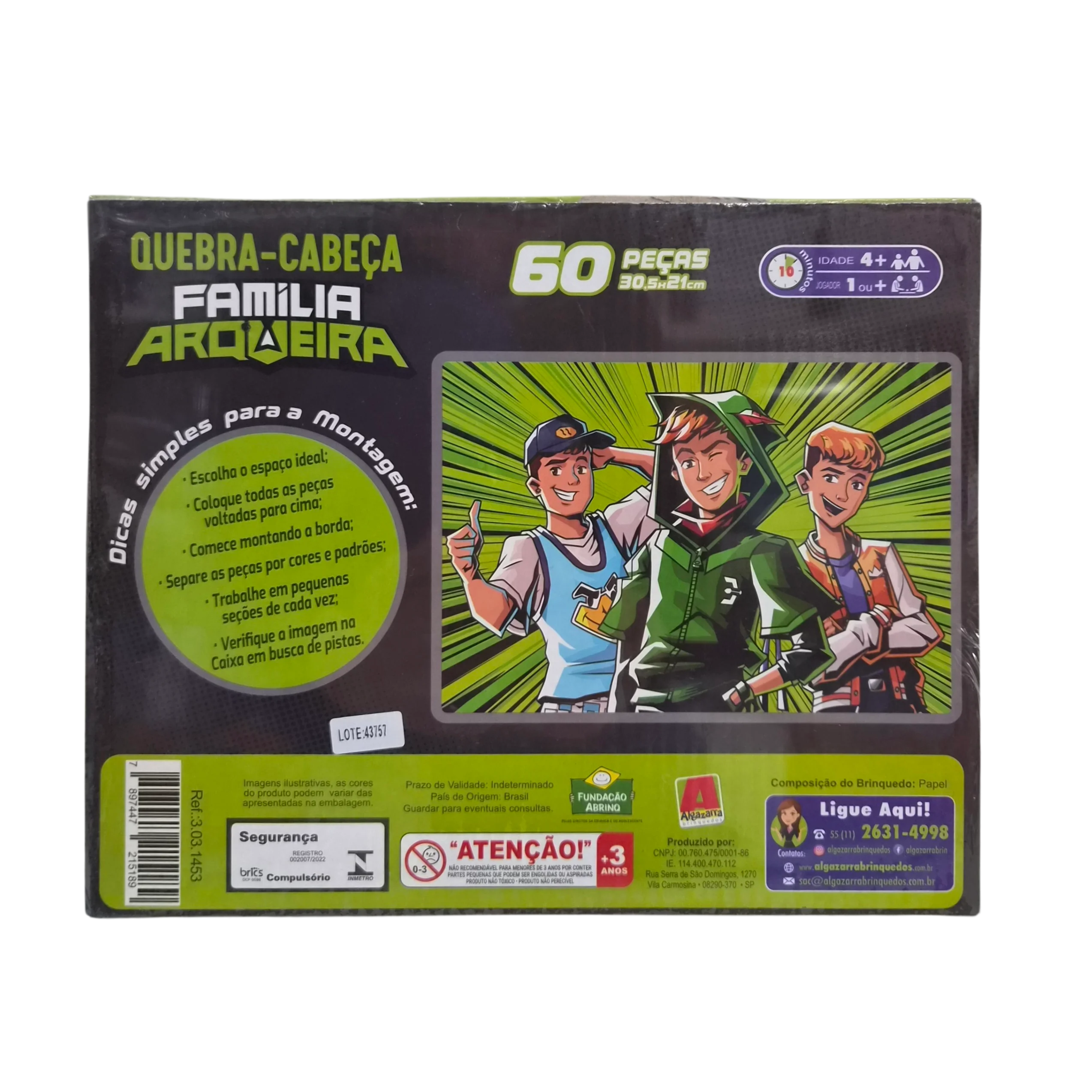 Quebra-Cabeça Família Arqueira Infantil Educativo - Algazarras