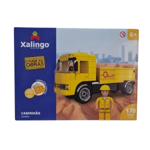 Kit Caminhão Cidade em Obras 170 Peças Blocos de Montar Infantil - Xalingo
