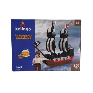 Kit Navio Pirata 200 Peças Blocos de Montar Infantil - Xalingo